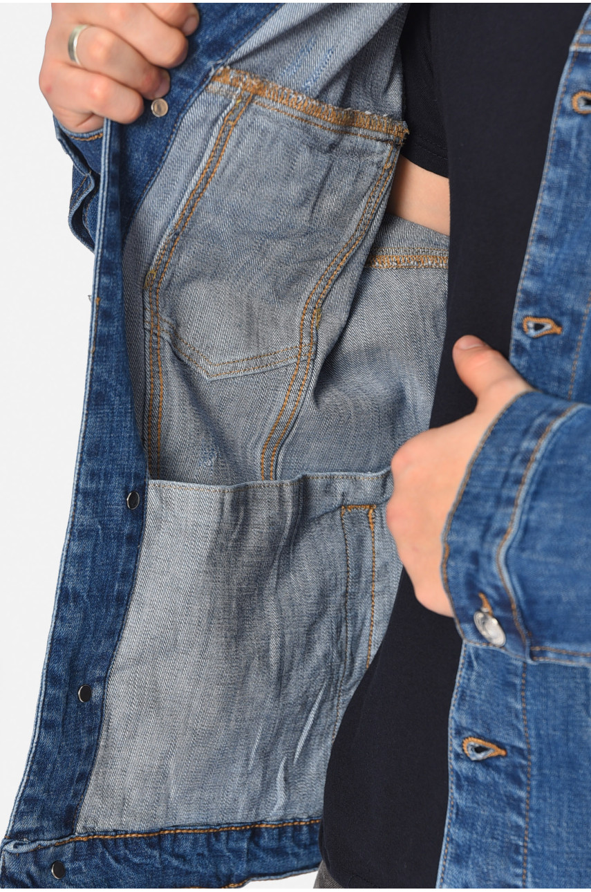 Джинсівка чоловіча синього кольору 727 189069