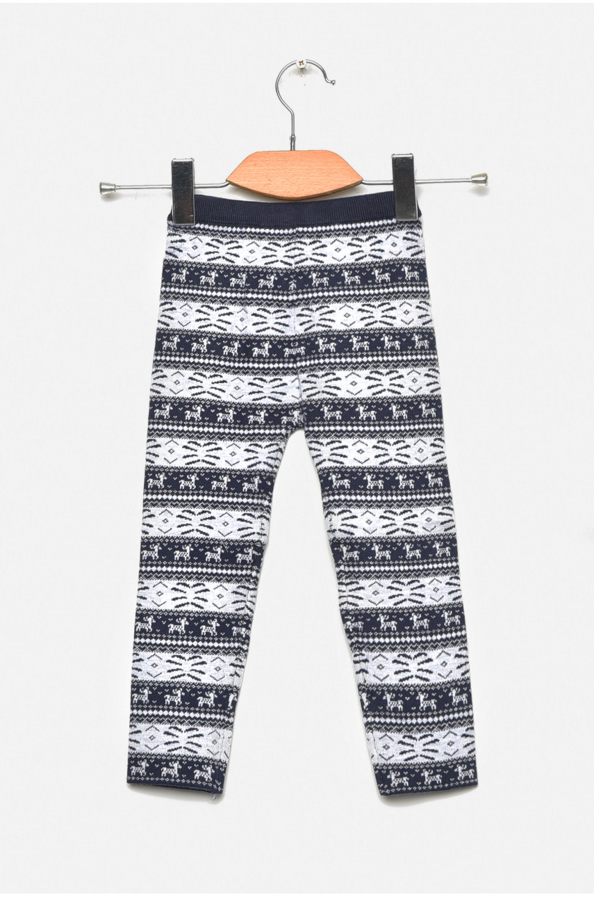 Лосины детские демисезонные для девочки темно-синего цвета 13137S 189074