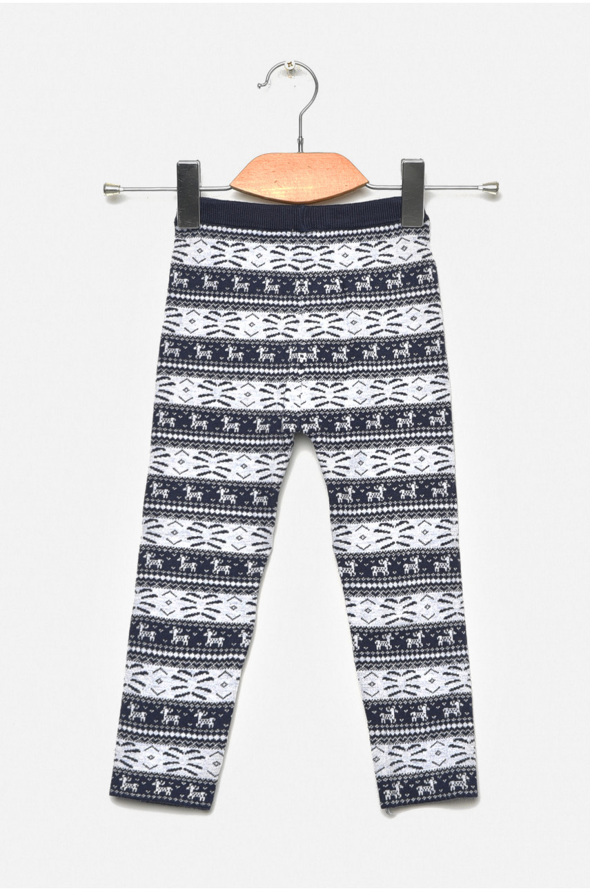 Лосины детские демисезонные для девочки темно-синего цвета 13137S 189074