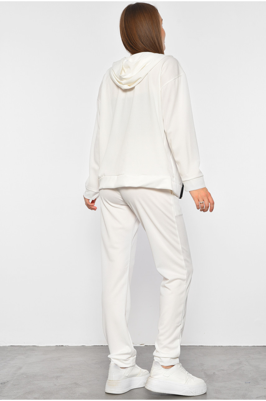Спортивний костюм жіночий з тканини лакоста білого кольору 1307 189078