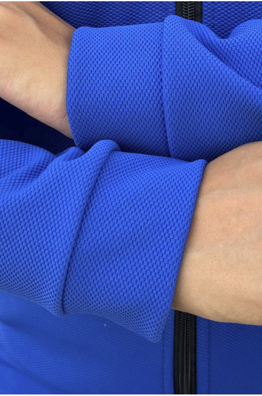 Спортивный костюм женский из ткани лакоста темно-синего цвета 1307 189079 Спортивный костюм женский из ткани лакоста темно-синего цвета 1307 189079