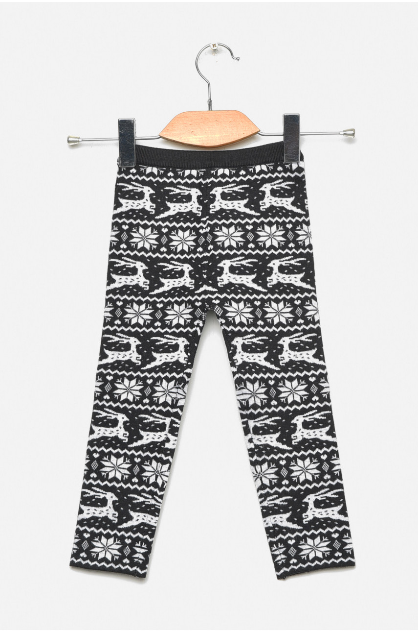 Лосины детские демисезонные для девочки черного цвета 13133S 189082