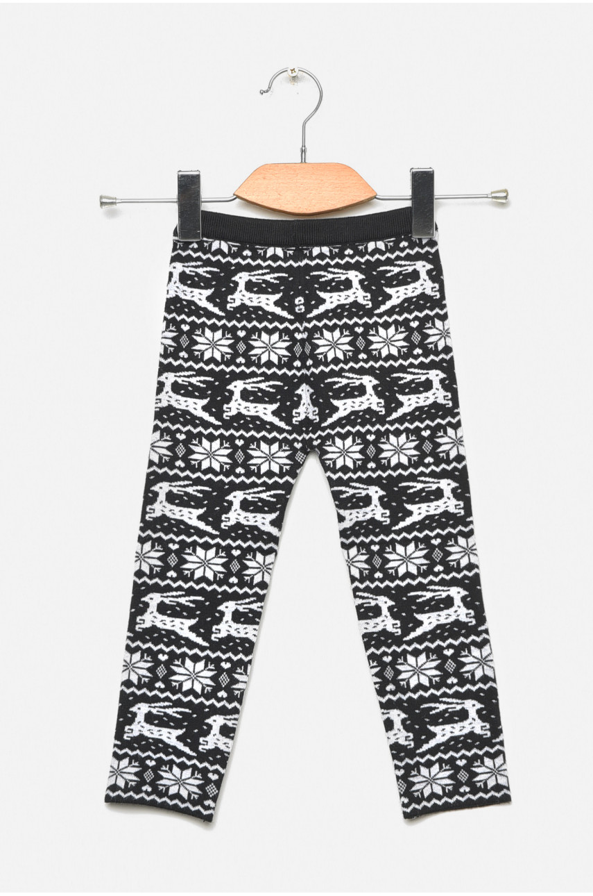 Лосины детские демисезонные для девочки черного цвета 13133S 189082