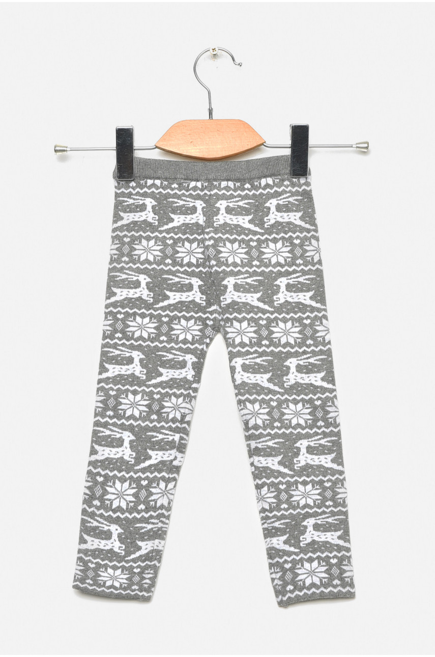 Лосины детские демисезонные для девочки серого цвета 13133S 189083