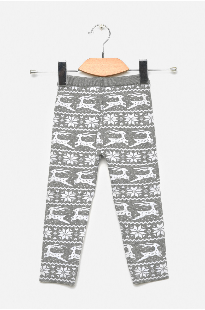 Лосины детские демисезонные для девочки серого цвета 13133S 189083