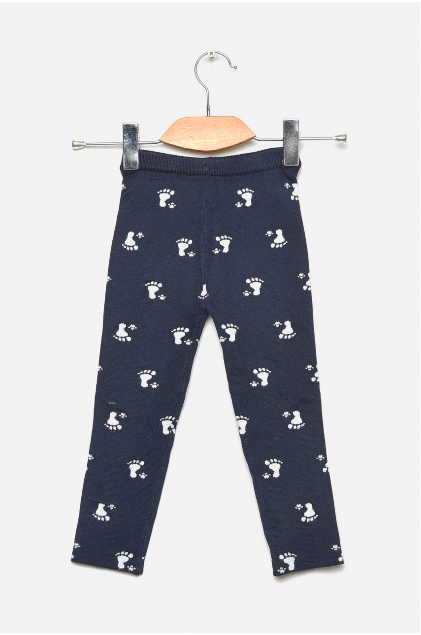 Лосины детские демисезонные для девочки темно-синего цвета 13162S 189086