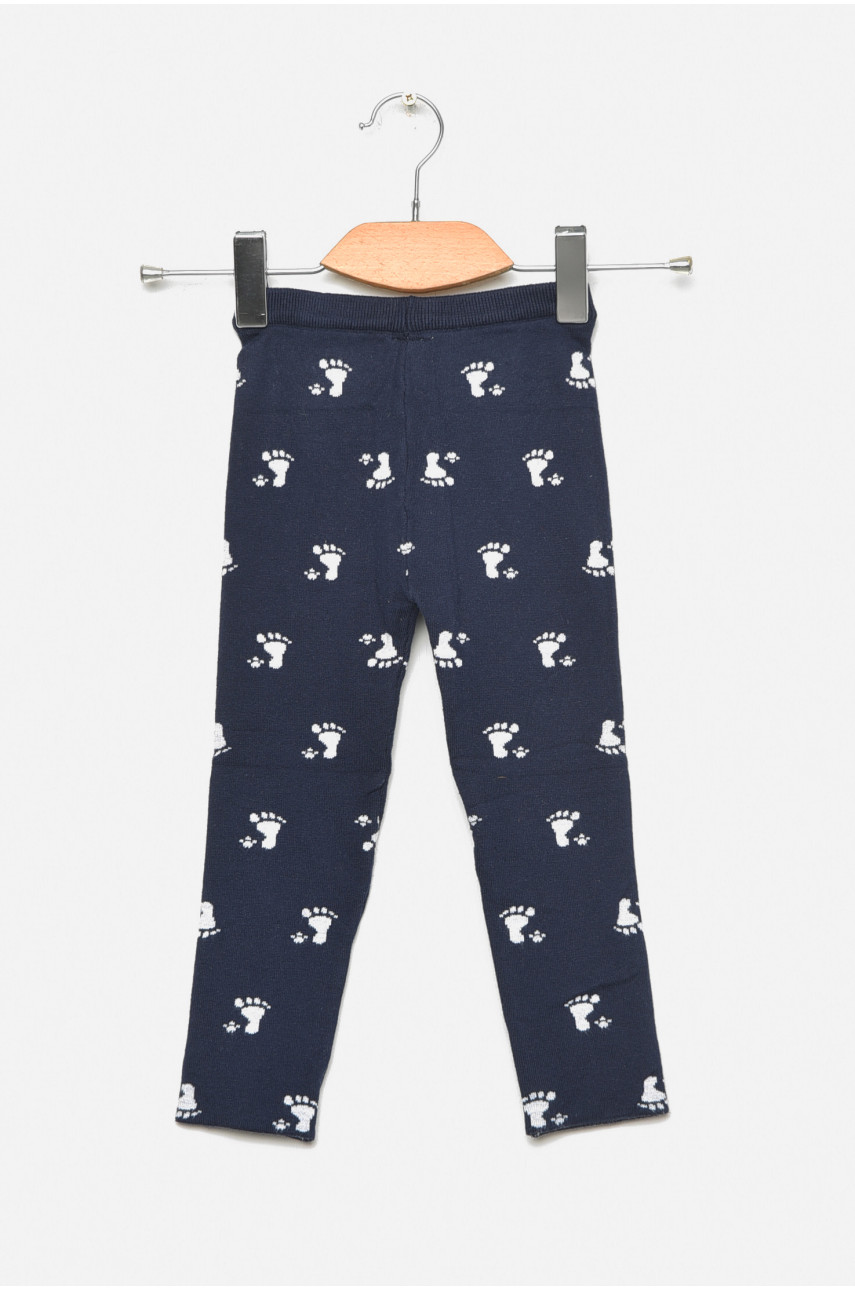 Лосины детские демисезонные для девочки темно-синего цвета 13162S 189086