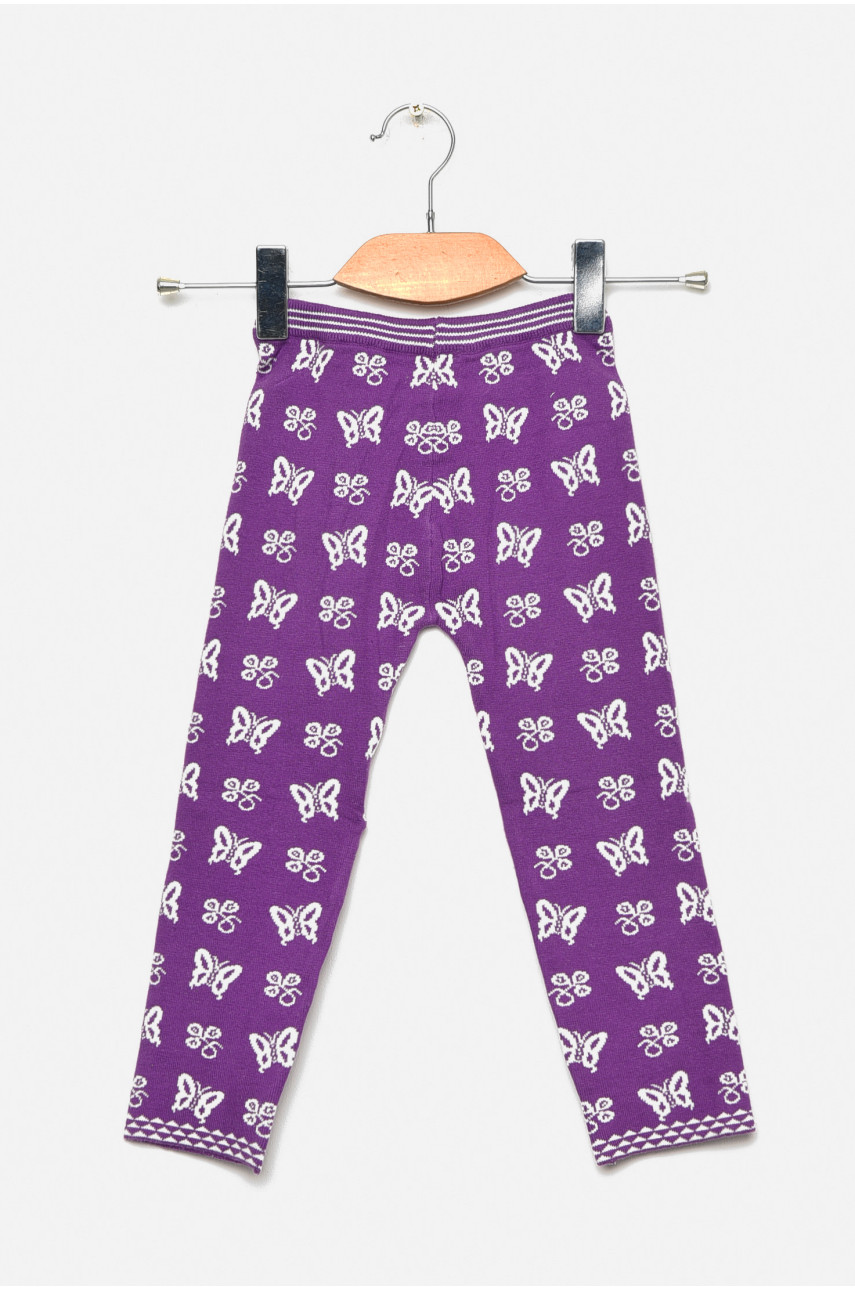 Лосины детские демисезонные для девочки сиреневого цвета 13105S 189087