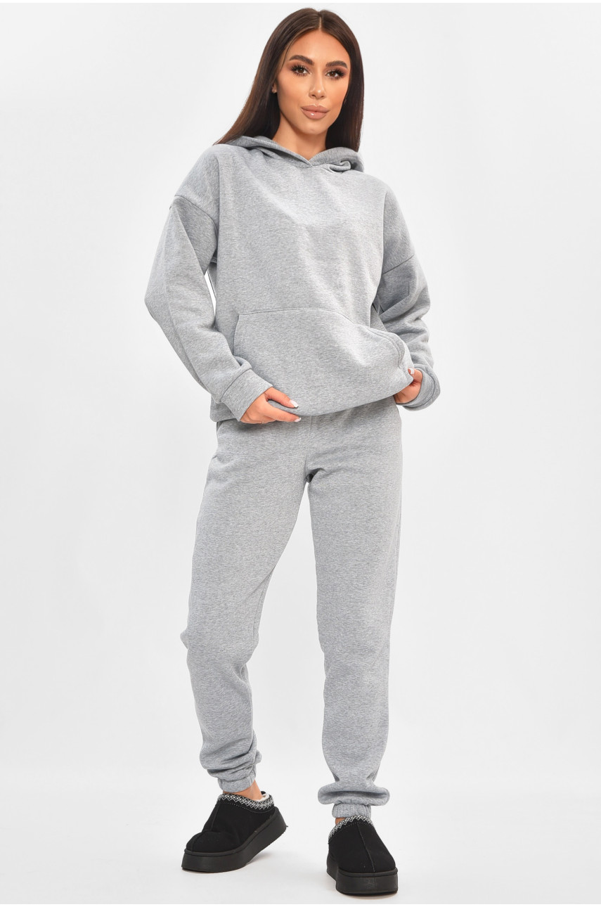 Спортивний костюм жіночий на флісі сірого кольору 113 189089