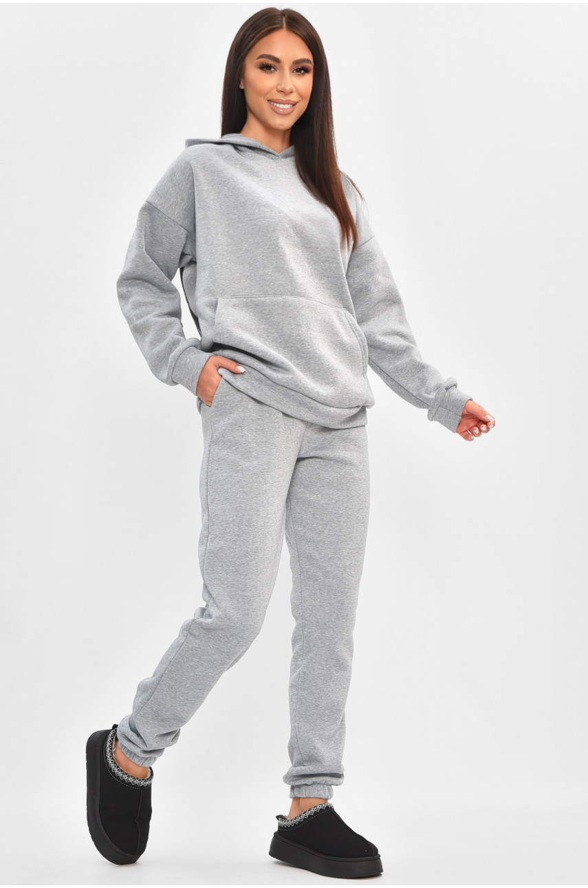 Спортивний костюм жіночий на флісі сірого кольору 113 189089