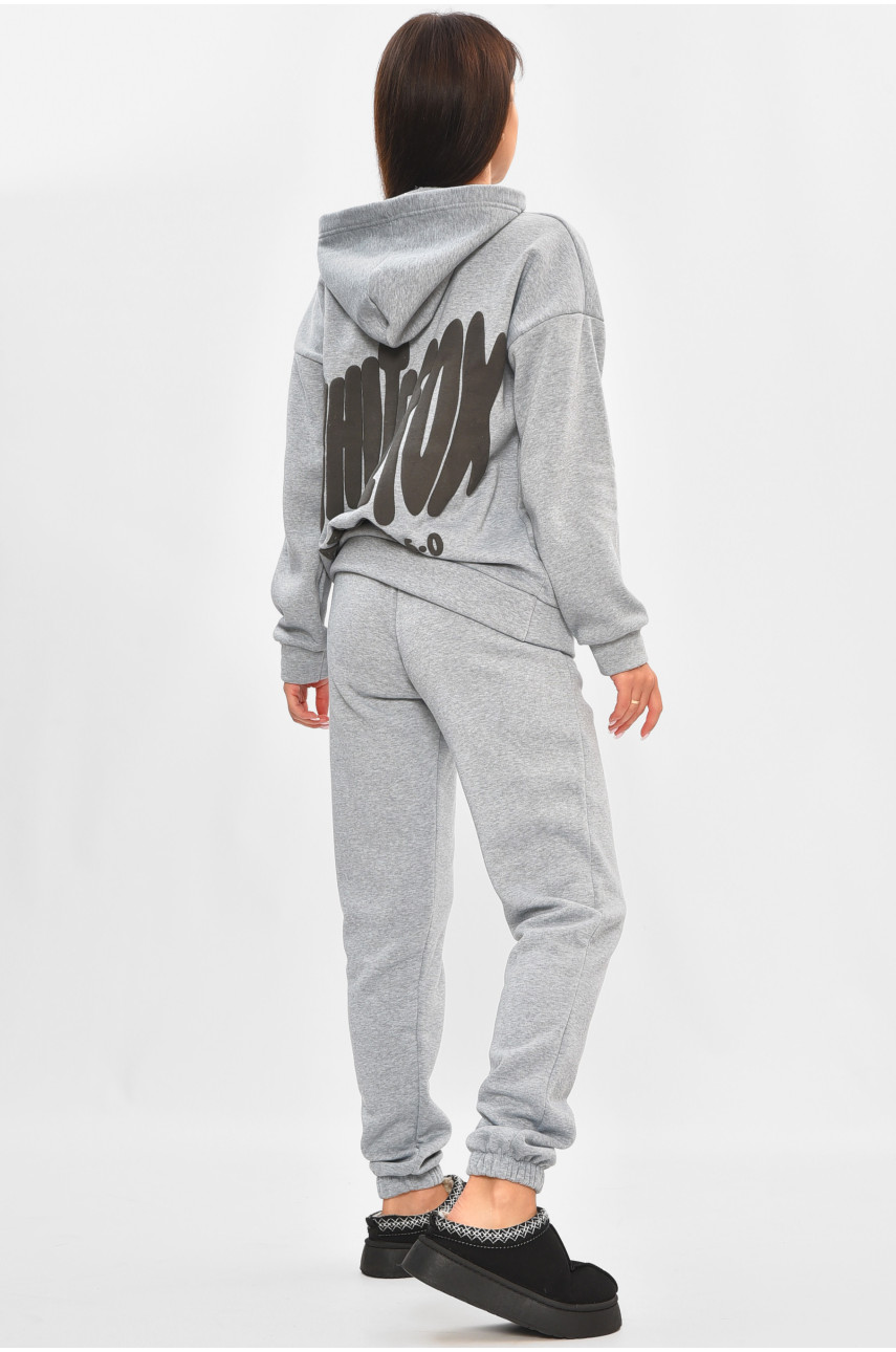 Спортивний костюм жіночий на флісі сірого кольору 113 189089