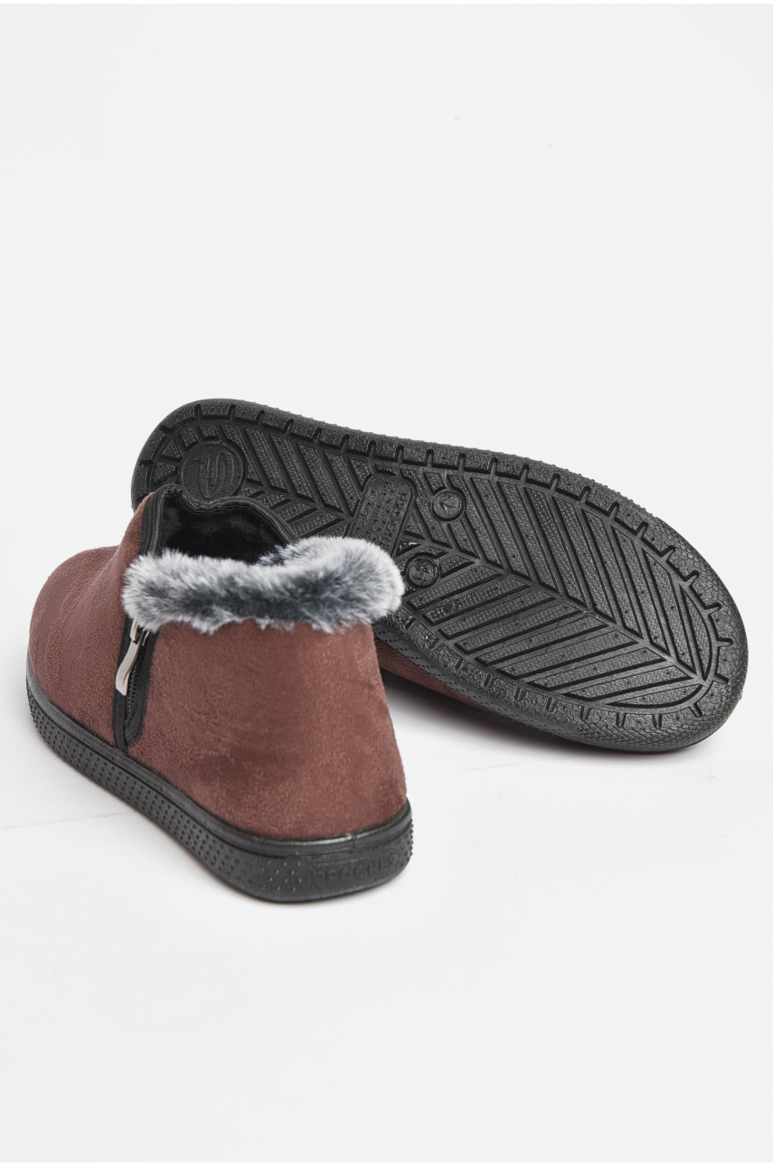 Бурки чоловічі на хутрі коричневого кольору 411 189095