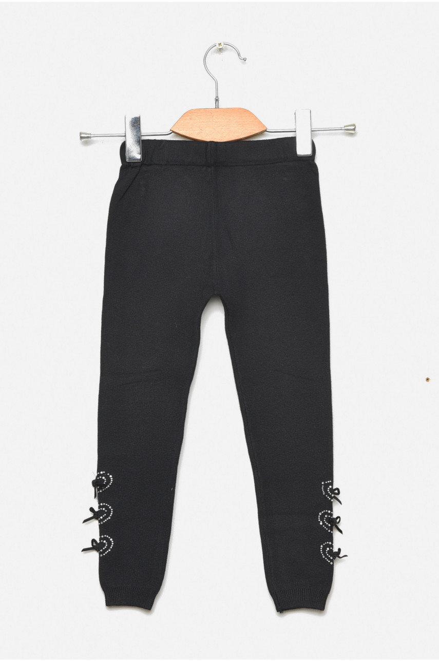Лосины детские демисезонные для девочки черного цвета 5031М 189106