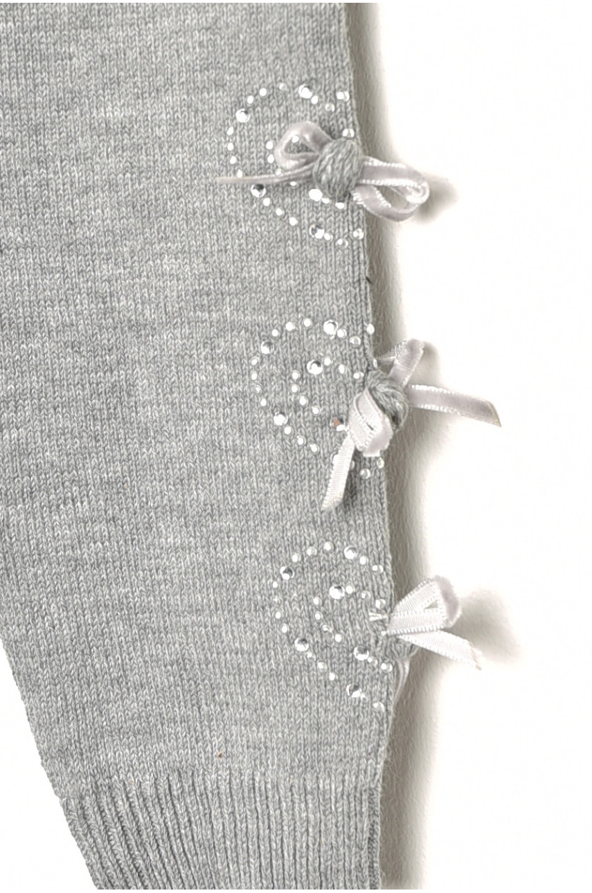 Лосины детские демисезонные для девочки светло-серого цвета 5031М 189109