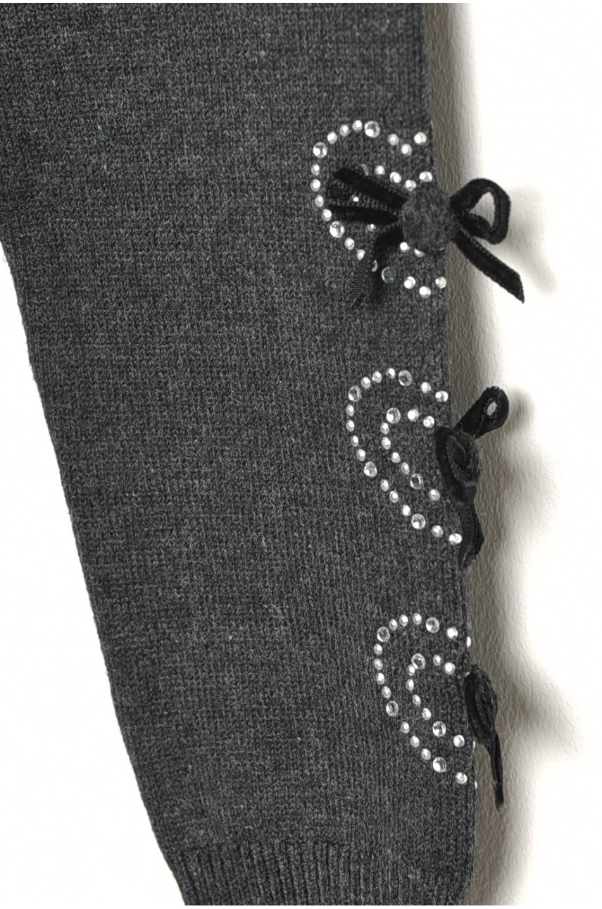 Лосины детские демисезонные для девочки темно-серого цвета 5031М 189111 Лосины детские демисезонные для девочки темно-серого цвета 5031М 189111