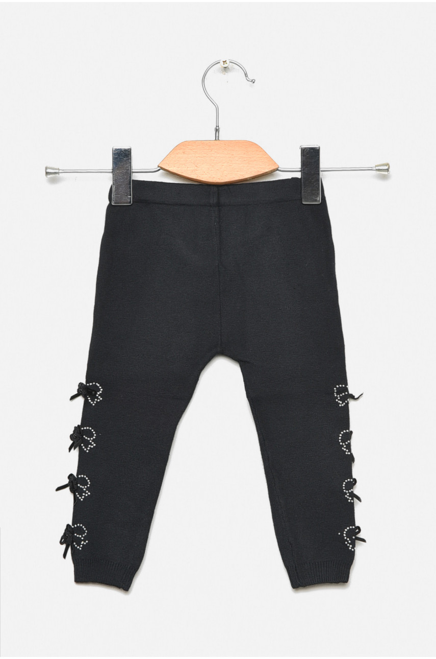 Лосины детские демисезонные для девочки черного цвета 5022S 189113