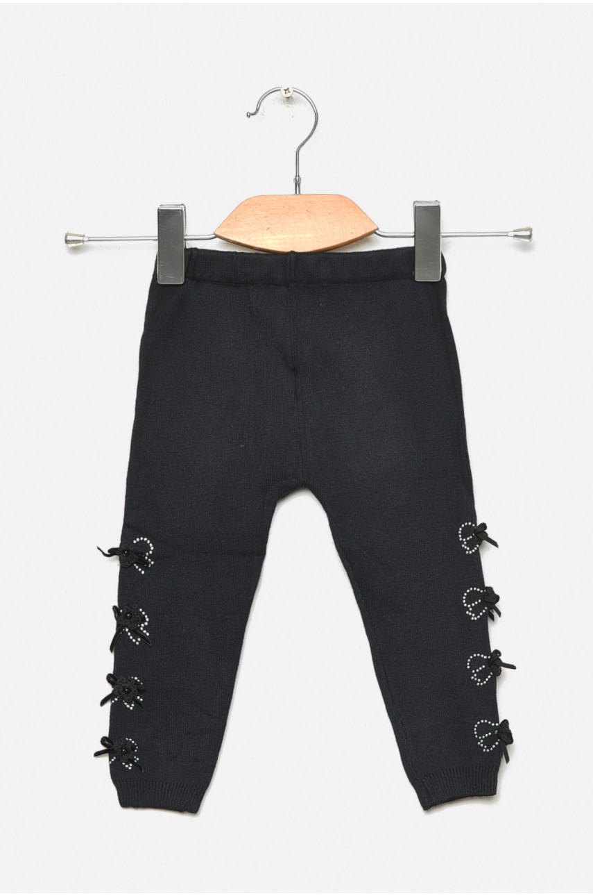 Лосины детские демисезонные для девочки черного цвета 5022S 189113