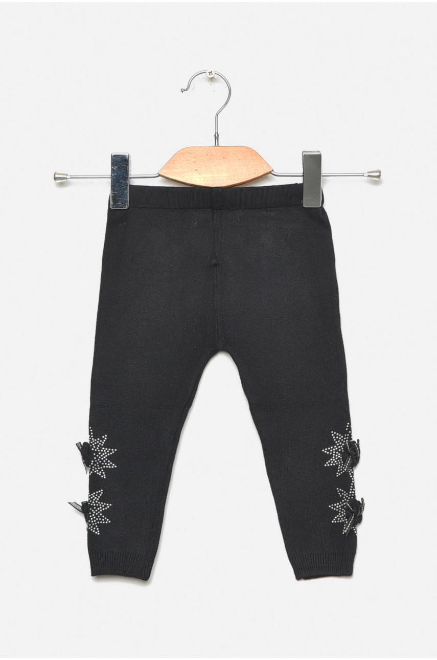 Лосины детские демисезонные для девочки черного цвета 5004S 189116