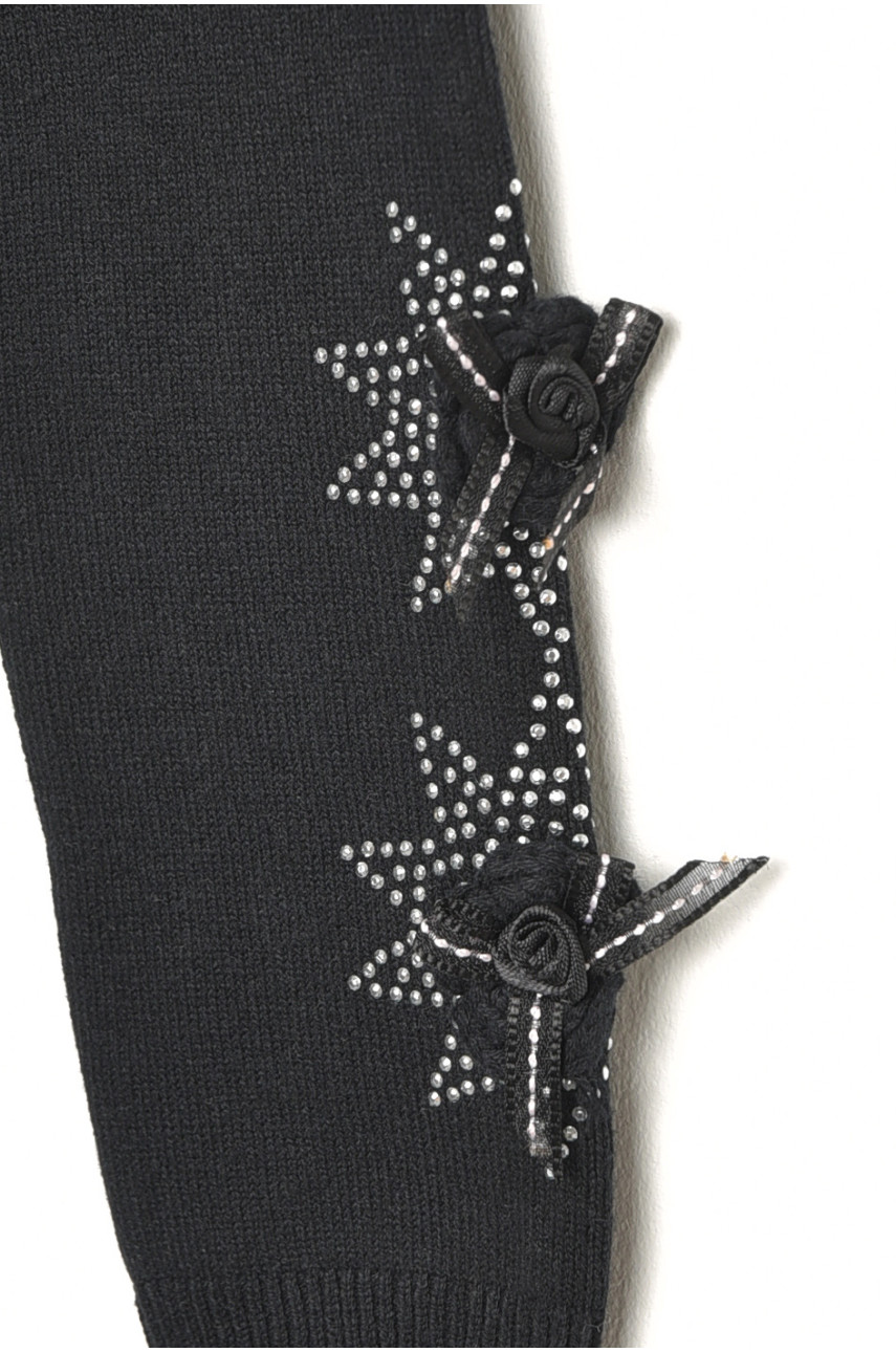 Лосины детские демисезонные для девочки черного цвета 5004S 189116