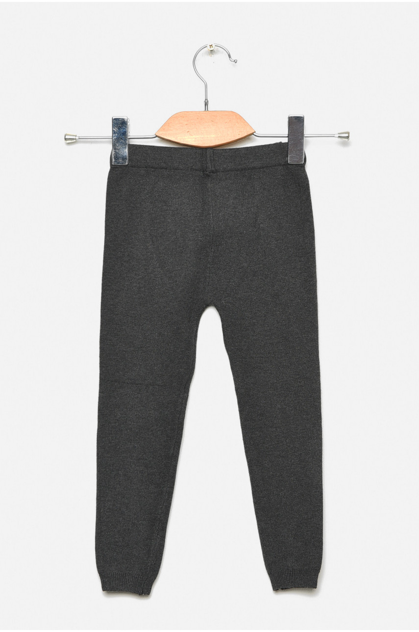 Лосины детские демисезонные для девочки темно-серого цвета 5009М 189120