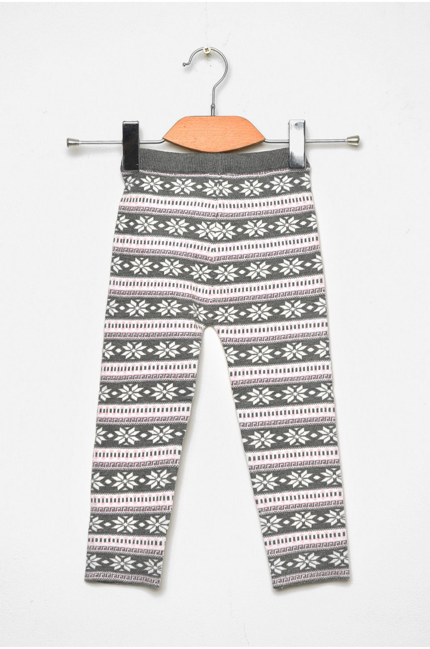 Лосины детские демисезонные для девочки серого цвета А66S 189127