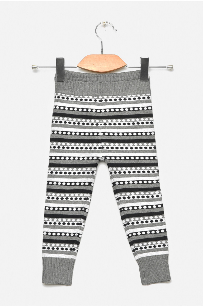 Лосины детские демисезонные для девочки серого цвета В626S 189129