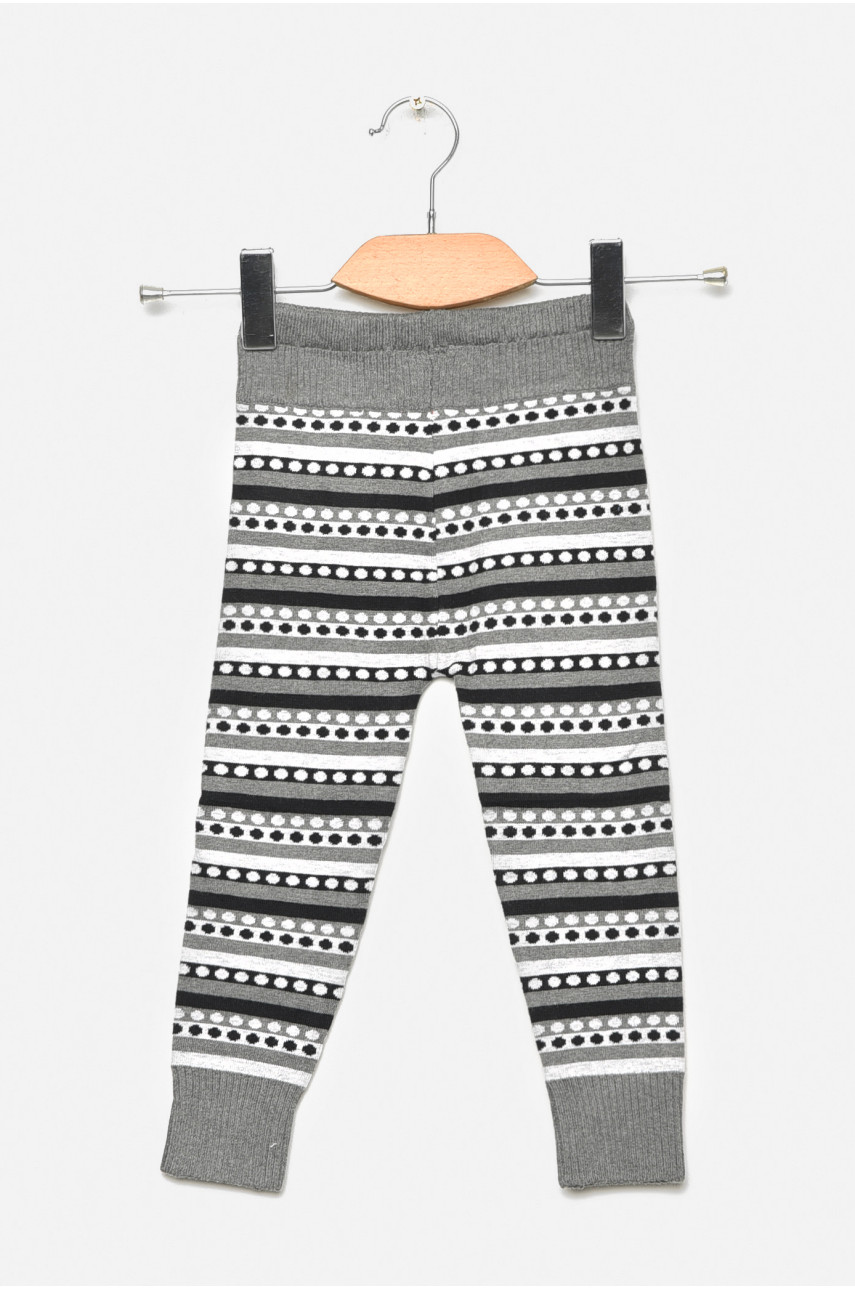 Лосины детские демисезонные для девочки серого цвета В626S 189129