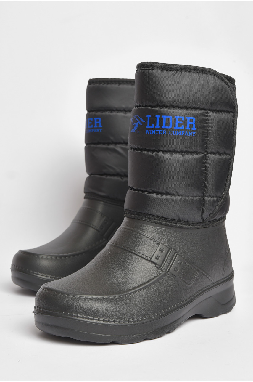 Дутики мужские пена на  меху черного цвета л/л 189131