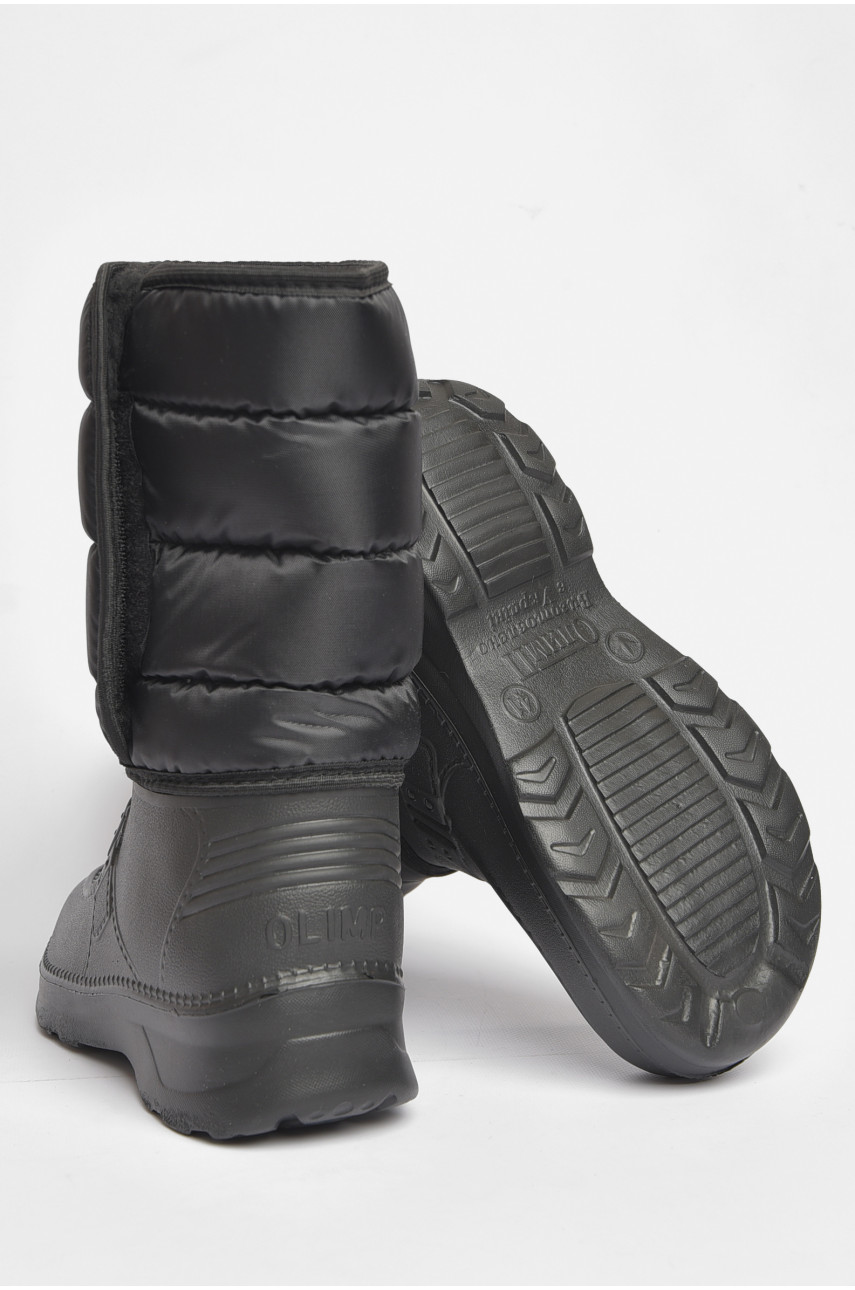 Дутики мужские пена на  меху черного цвета л/л 189131