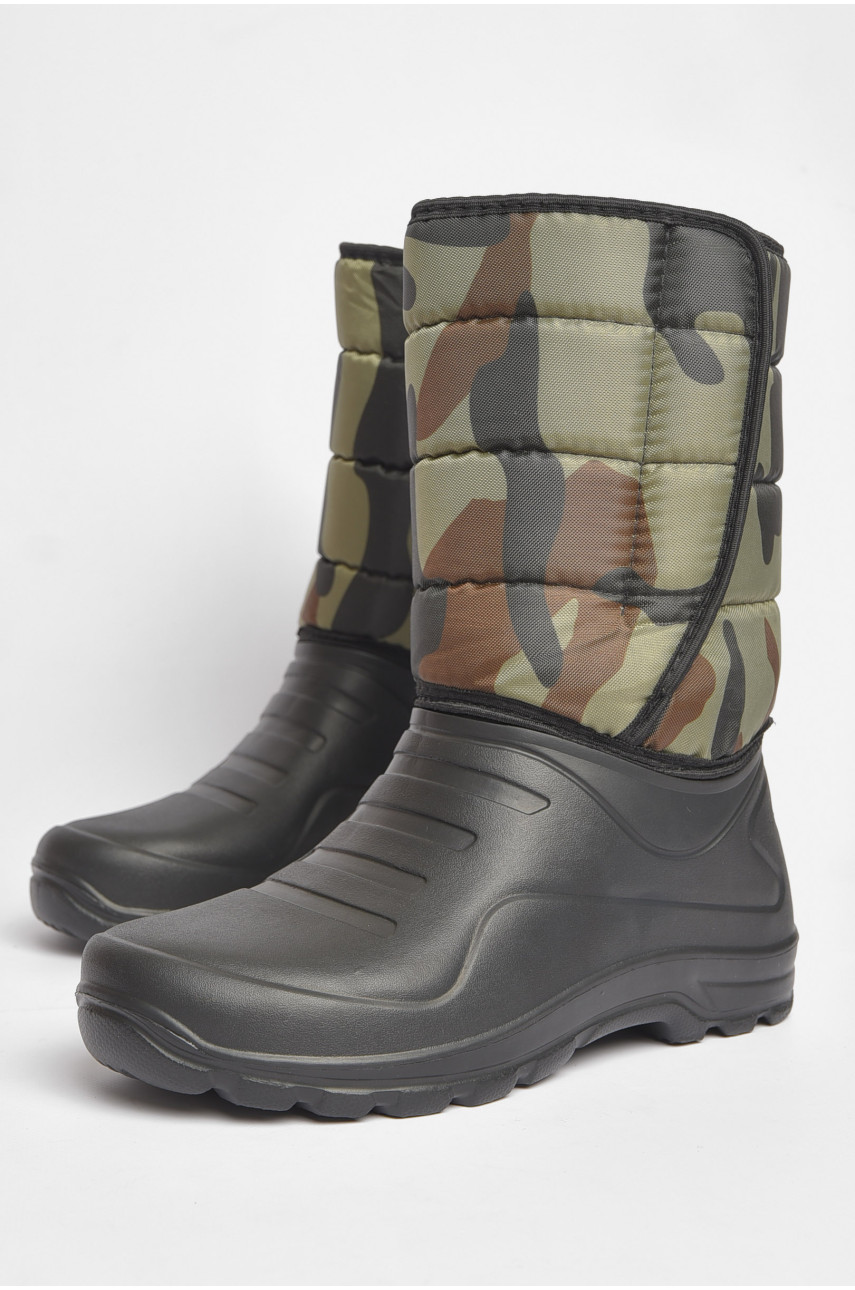 Дутики мужские пена на  меху черного цвета СМ-334 189135