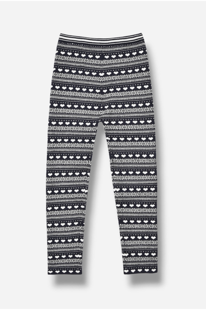 Лосины детские демисезонные для девочки темно-синего цвета В621S 189139