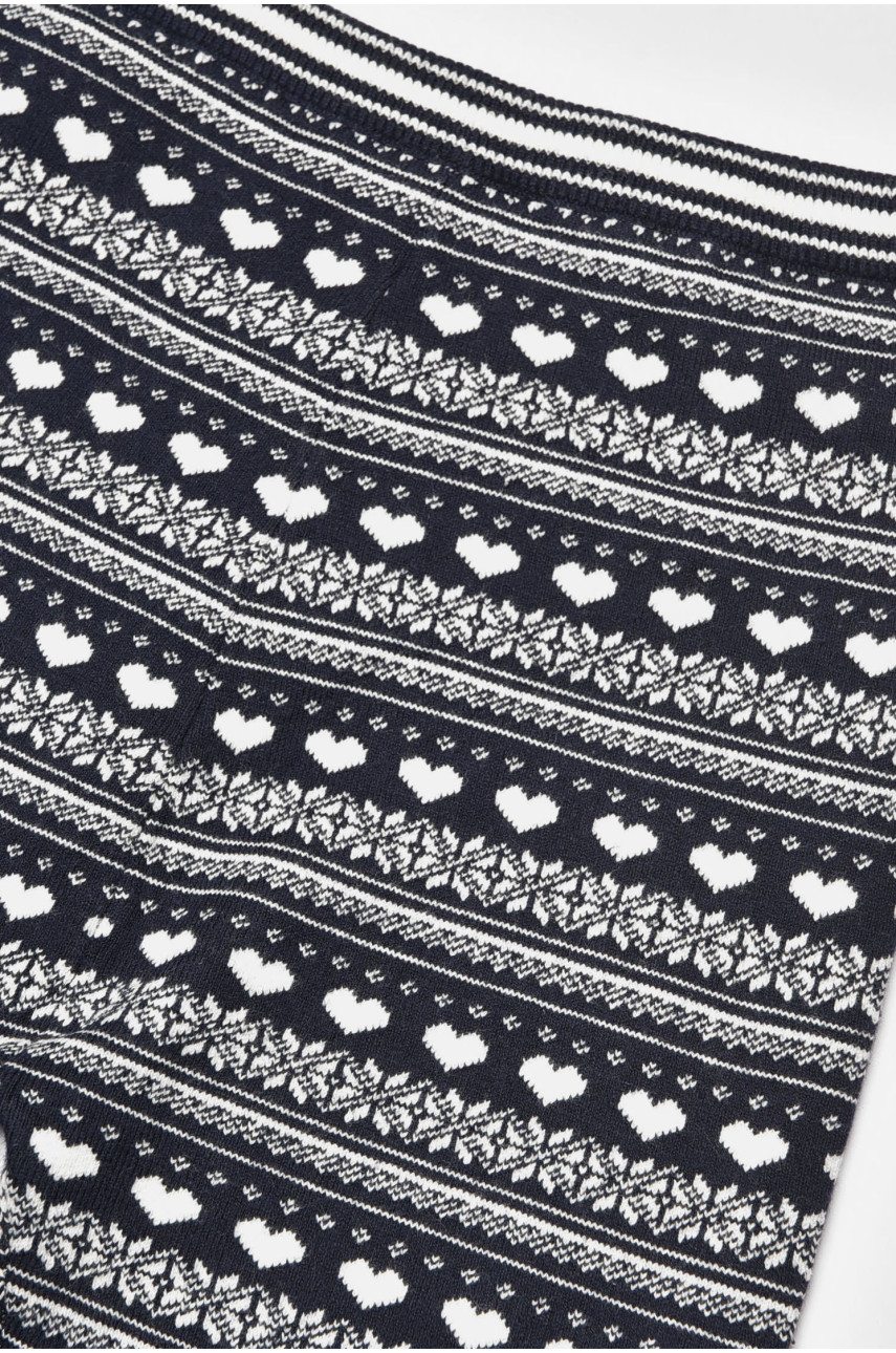 Лосины детские демисезонные для девочки темно-синего цвета В621S 189139