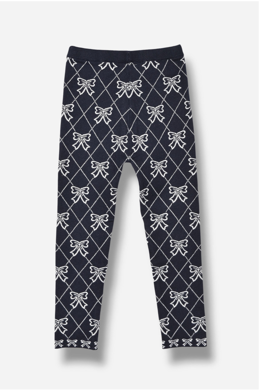 Лосины детские демисезонные для девочки темно-синего цвета М825 189145