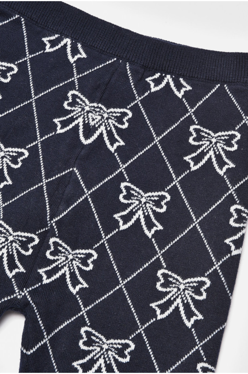 Лосины детские демисезонные для девочки темно-синего цвета М825 189145 Лосины детские демисезонные для девочки темно-синего цвета М825 189145