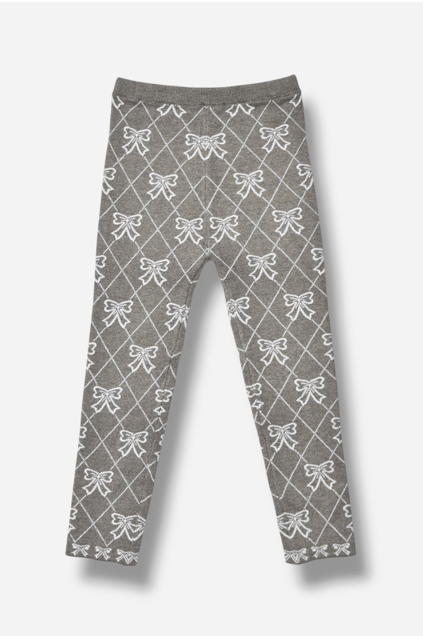 Лосины детские демисезонные для девочки серого цвета М825 189146