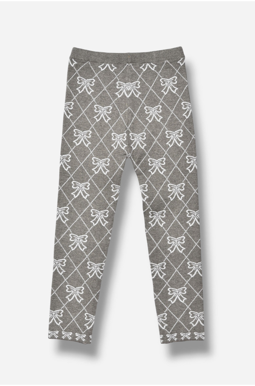 Лосины детские демисезонные для девочки серого цвета М825 189146