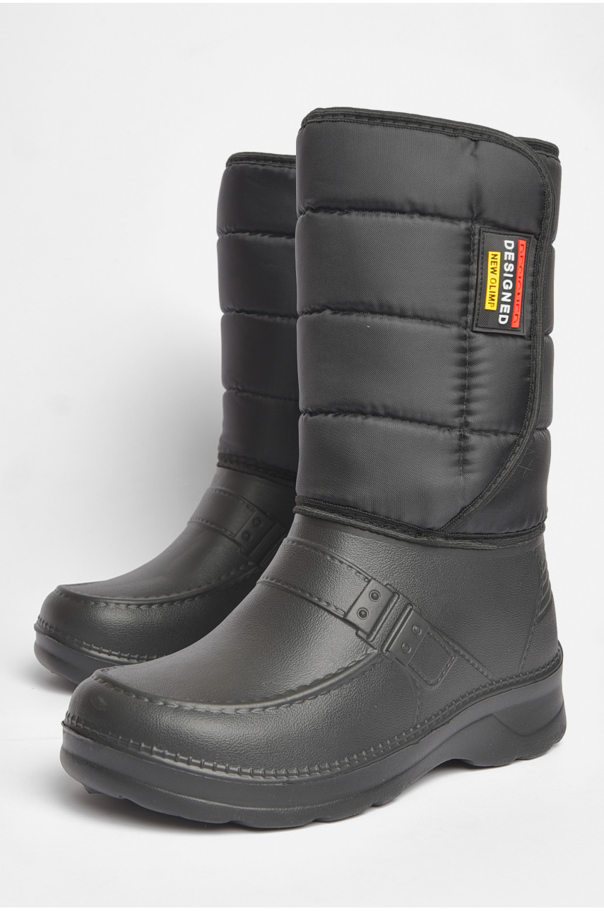 Дутики мужские пена на  меху черного цвета СМ-4 189148