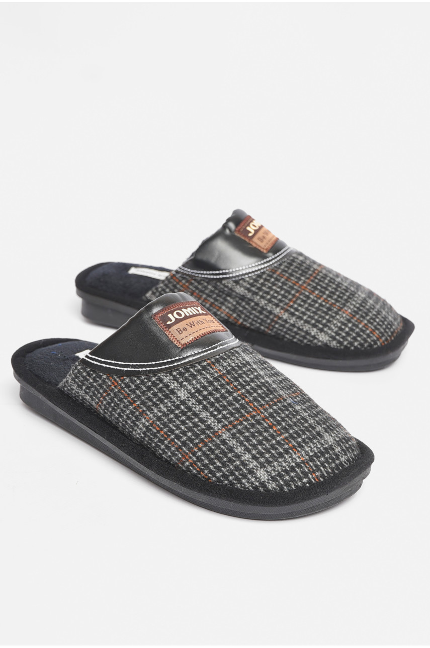 Тапочки комнатные мужские чёрного цвета MU-8605 189149 Тапочки комнатные мужские чёрного цвета MU-8605 189149