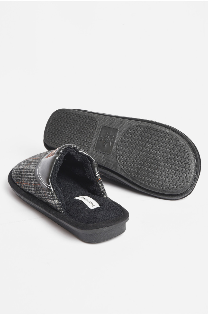 Тапочки комнатные мужские чёрного цвета MU-8605 189149 Тапочки комнатные мужские чёрного цвета MU-8605 189149