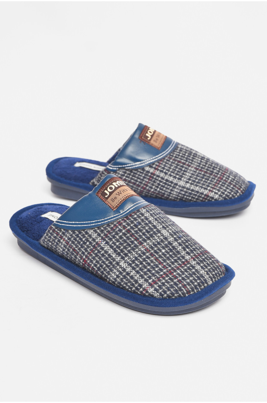 Тапочки комнатные мужские тёмно-синего цвета MU-8604 189151