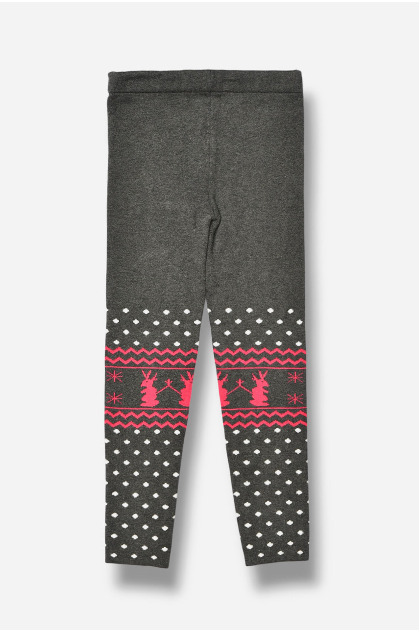 Лосины детские демисезонные для девочки серого цвета С337 189155