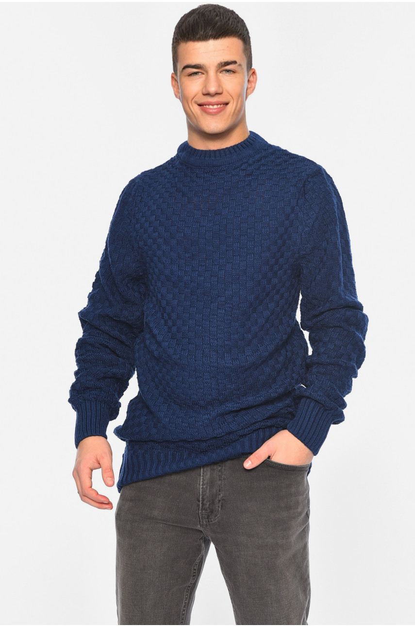Свитер мужской темно-синего цвета 189169