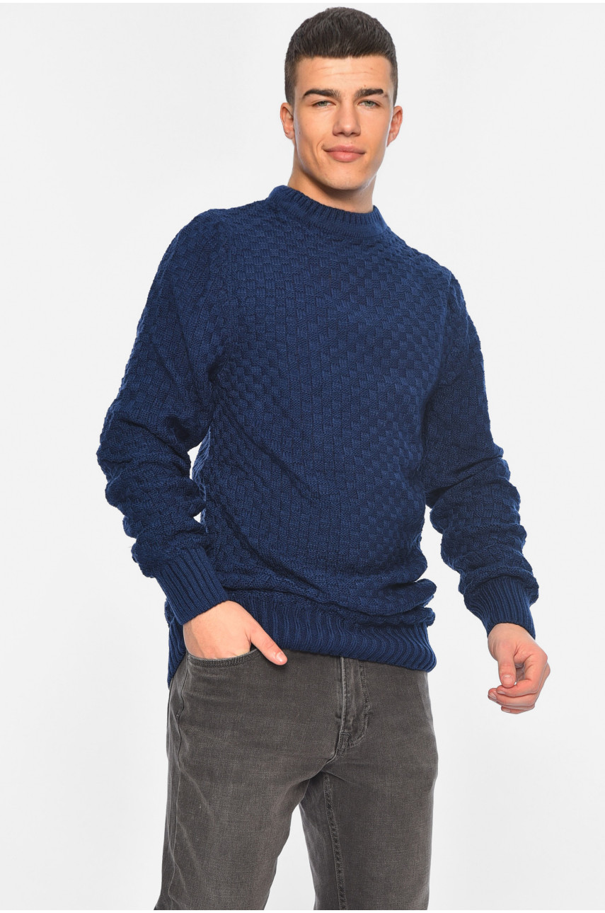 Свитер мужской темно-синего цвета 189169