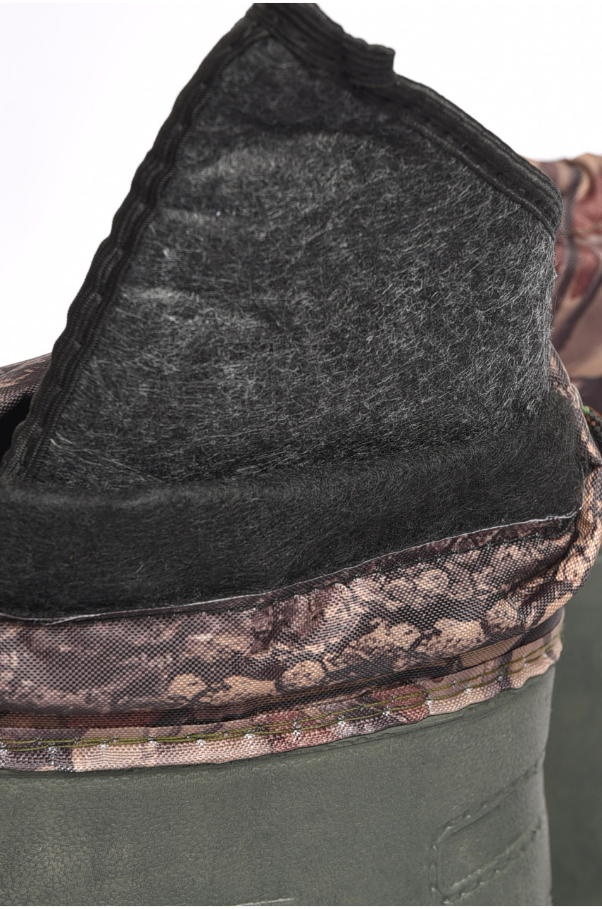 Чоботи чоловічі піна зі з`ємною шкарпеткою темно-зеленого кольору Крок Б-12 189170