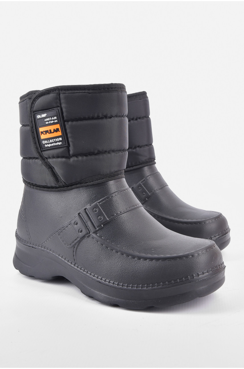 Дутики чоловічі піна на хутрі чорного кольору Б-03 Олимп 189172