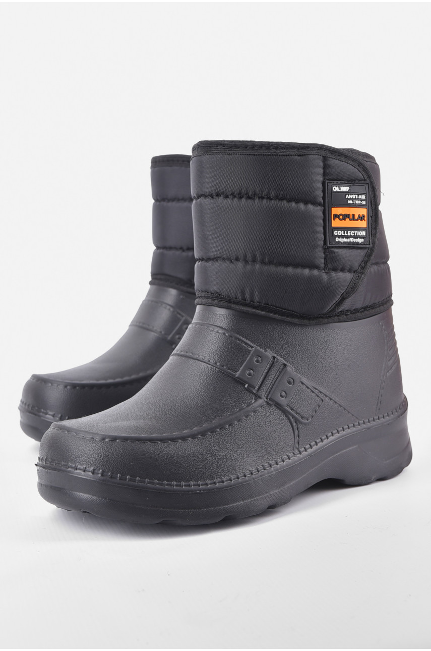 Дутики чоловічі піна на хутрі чорного кольору Б-03 Олимп 189172