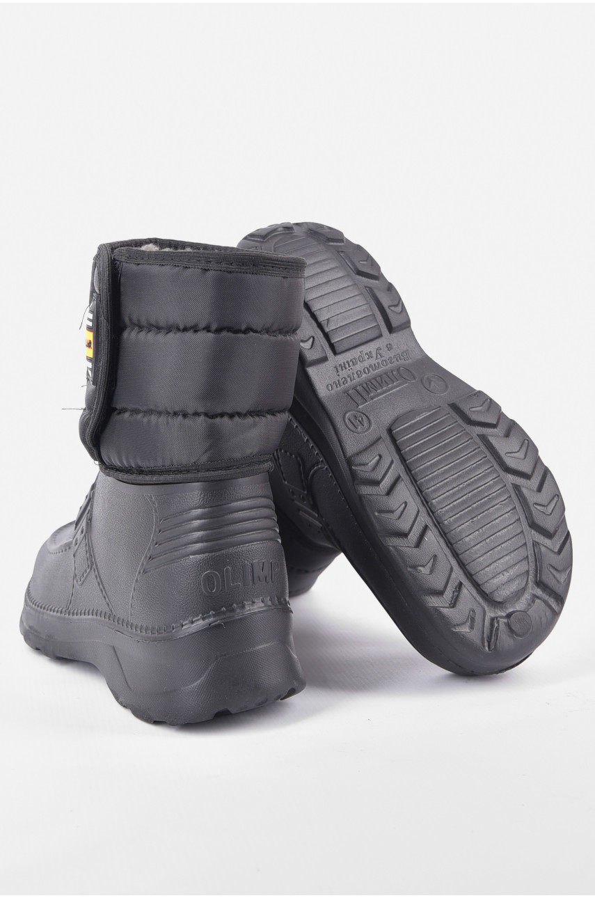 Дутики чоловічі піна на хутрі чорного кольору Б-03 Олимп 189172