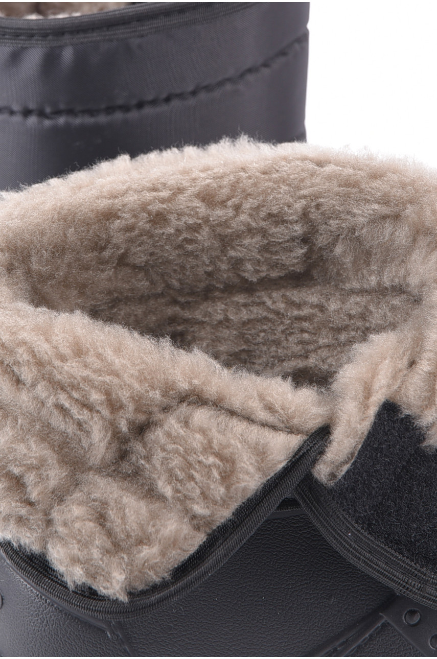 Дутики чоловічі піна на хутрі чорного кольору Б-03 Олимп 189172