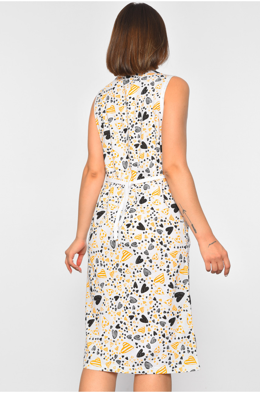 Халат женский с принтом белого цвета 250 189174 Халат женский с принтом белого цвета 250 189174