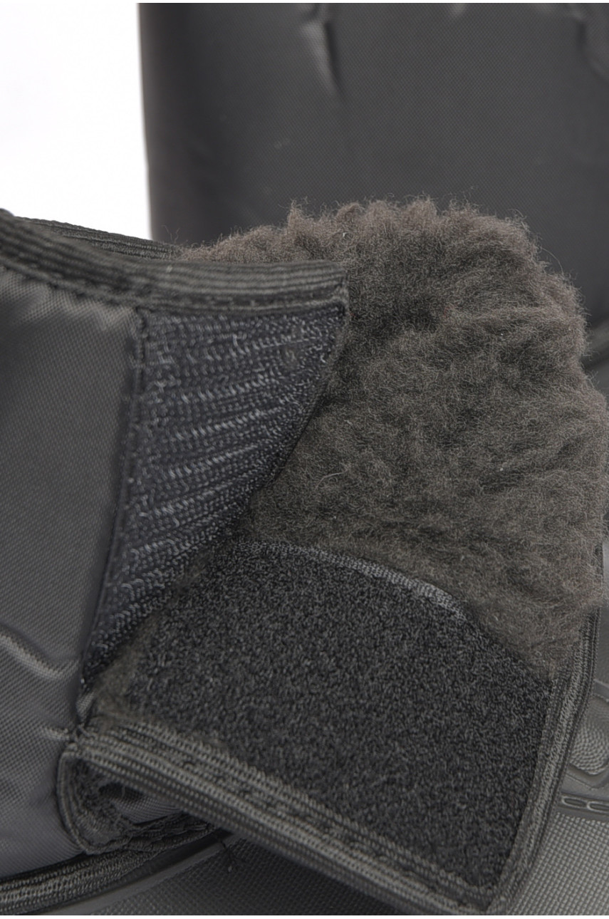 Дутики чоловічі піна на хутрі чорного кольору М-20 189175 Дутики чоловічі піна на хутрі чорного кольору М-20 189175